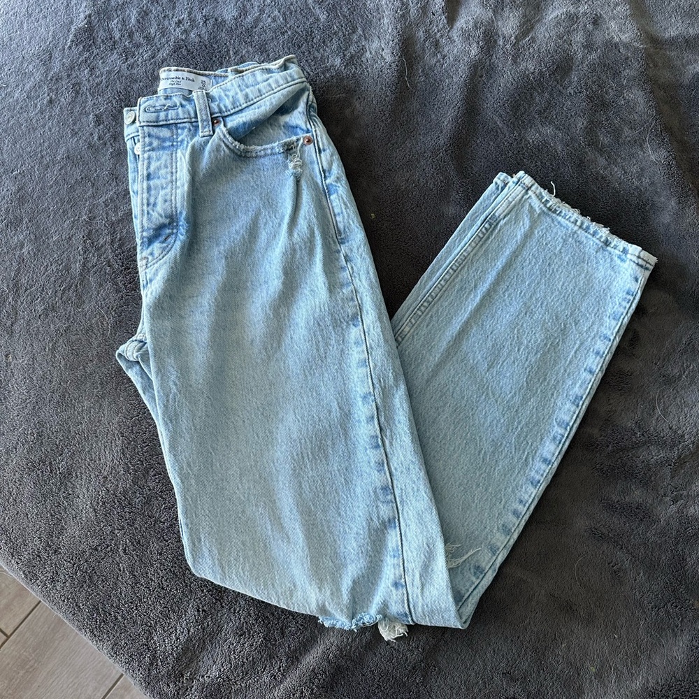 Abercrombie & Fitch Sky Blue High Rise Jeans